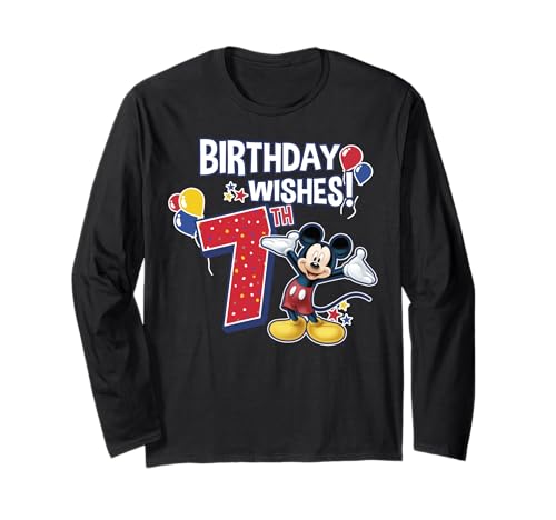 T-shirt Mickey Mouse 7 ans manches longues en maille respirante pour automne