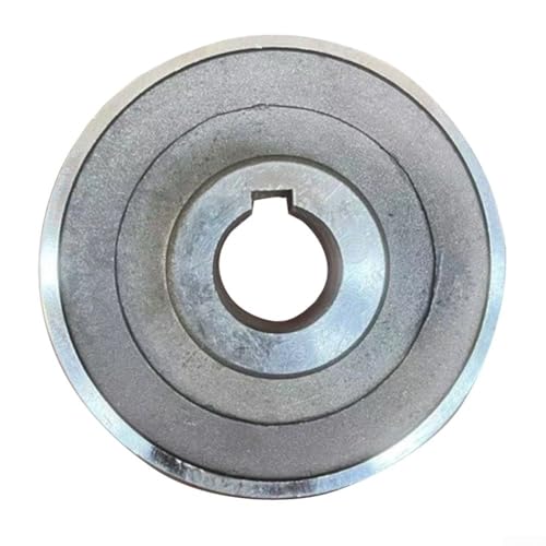 Oniissy 1 Stück Riemenscheibe Einzelrille Motor Riemenscheibe A-Riemenscheibe Luftkompressor, 97 x 24 mm/97 x 19 mm Silber Leichtgewicht Werkstattausrüstung Zubehör (97 x 19)