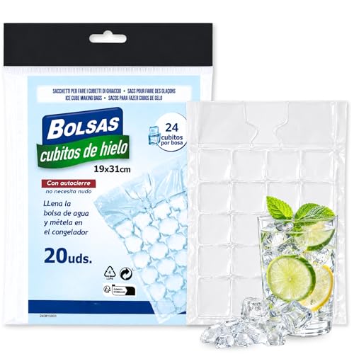 Bolsas cubitos de hielo, Bolsas para hacer hielo, Bolsas desechables