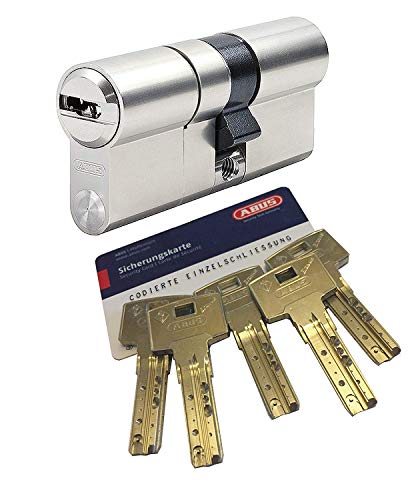 ABUS Bravus.3000 MX Doppelzylinder mit Sicherungskarte und 5 Schlüssel, Länge (a/b) 30/30mm (c=60mm), modulare Bauweise MX erhöhter Bohr.- Zieh- u. Abreißschutz, mit Not-u. Gefahrenfunktion