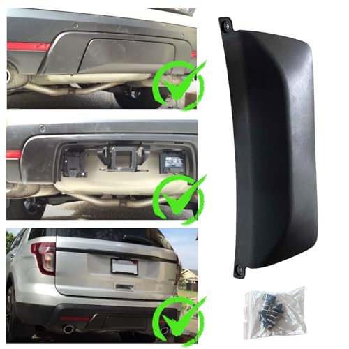 Copgge Lower Rear Bumper Trailer Tow Hitch Bar Cover Cap Trailer Tow Bracket Cover Trim for Ford Explorer 2011-2015 with Trailer Towing Packages by Copgge - Image 2