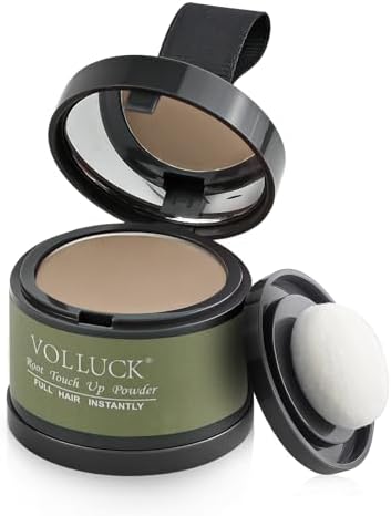 Root Touch up Powder, Instant Hairline Powder for Thinning Areas and Gray Hair Coverage, Natural and Non-greasy Root Cover up for Women and Men (Light Coffee, 0.14 Ounce)