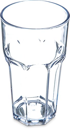 Carlisle FoodService Products Louis Tall Tumbler for Restaurants, Catering, Kitchens, Plastic, 20 Ounces, Clear, (Pack of 24)