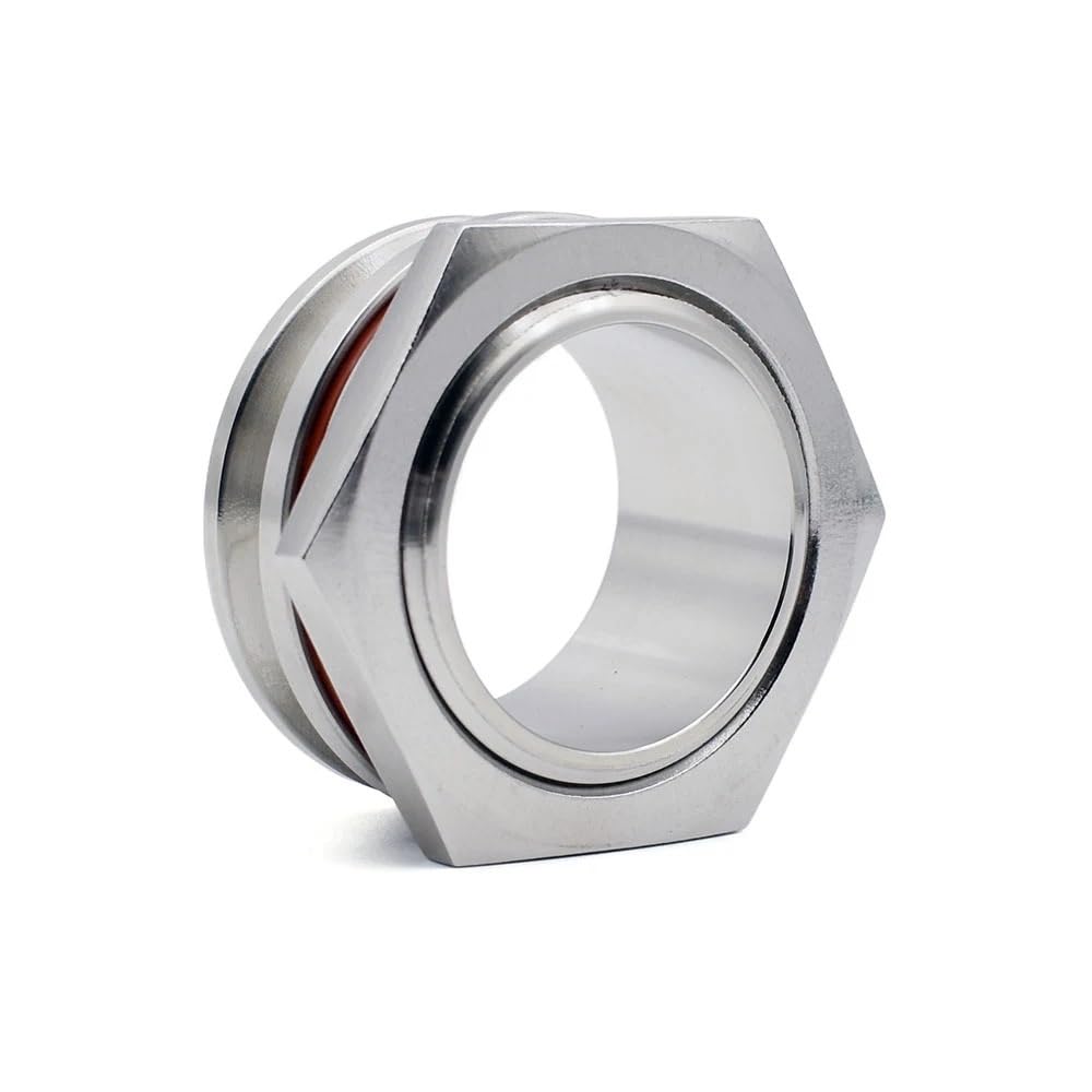 Yepeng One Color 1.5" 2" Ss304 Sanitary Stainless Steel Weldless Bulkhead Tri Clamp Water Tank, Beer Tank, Kettle Connector Pipe Fitting Homebrew(1.5 Inch)