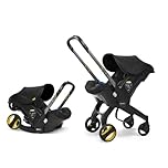 Doona+ Baby Car Seat & Travel Stroller Nitro Black - Convertible 0+ Car Seat and Pram with 5 Point Safety Harness - Ergonomic Pushchair and Travel System - ISOFIX Base Sold Separately