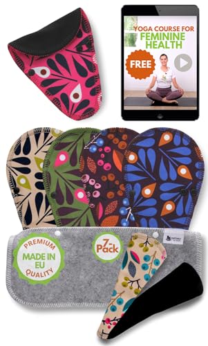 Image of Natissy Reusable Panty Liners for Women, Washable, Soft, Breathable, Skin-Friendly and Reusable Organic Cotton Cloth Liners - 7-Pack Thong - Made in EU