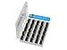 Ceeyali Bobbin Box Sewing Thread Organizer With 25 Clear Sewing Machine Bobbins and Black Cotton Thread for Brother Singer Babylock Kenmore Janome etc