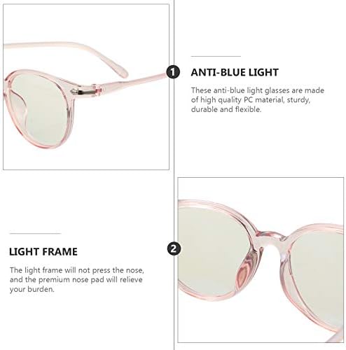 Healifty 2Pcs Blue Light Blocking Glasses Anti-Blue Light Glasses Computer Game Glasses Blue Light Blocking Eyewear for Women Men Kids Teens Eye Protection