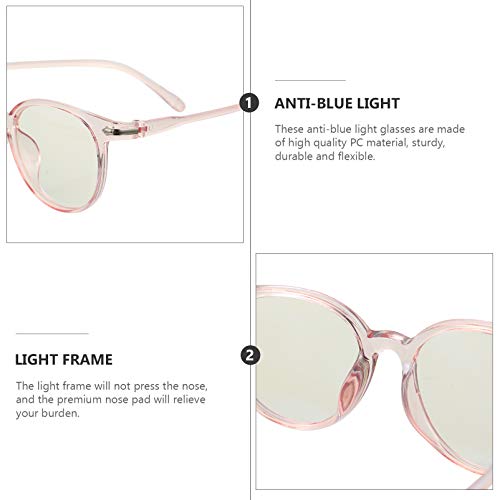 Óculos com bloqueio de luz azul ARTIBETTER 2 peças de óculos redondos e azuis para leitura da fadiga