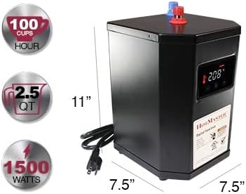 Westbrass DT1F272-62 Develosah 9" 2-Handle Instant Hot and Cold Water Dispenser Faucet with HotMaster DigiHot Digital Tank System, Matte Black : Everything Else