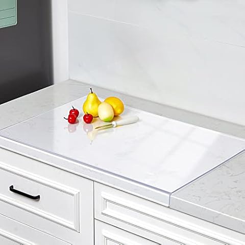Wesiti Large Acrylic Cutting Board with Lip Non Slip Clear Cutting Board Chopping Acrylic Countertop Protector Cover Shatter Resistant for Home Restaurant Kitchen Sink Stove (30 x 20 Inch) Cover