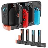 Switch 2 ジョイコン用 充電スタンド 旧型 Joy con 充電可能 【新登場 - 新旧Joy con用 充電対応】 Tomistan JoyCon 2用コントローラー磁吸充 電 対応 6台同時充 電可能 スイッチ2 コントローラー 充電 Switch 2 用ドック 2 代ジョイコン用 右/左 急速充 電器 LED充 電指示ランプ付き (黒)