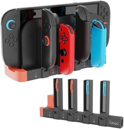 （18:30時点） Switch 2用 ジョイコン 充電スタンド 旧型 Joy con 充電可能 【新登場 - 新旧Joy con用 充電対応】 Tomistan JoyCon 2用コントローラー磁吸充 電 対応 6台同時充 電可能 スイッチ2用 コントローラー 充電 Switch 2用ドック 2 代ジョイコン用 右/左 急速充 電器 LED充 電指示ランプ付き (黒)