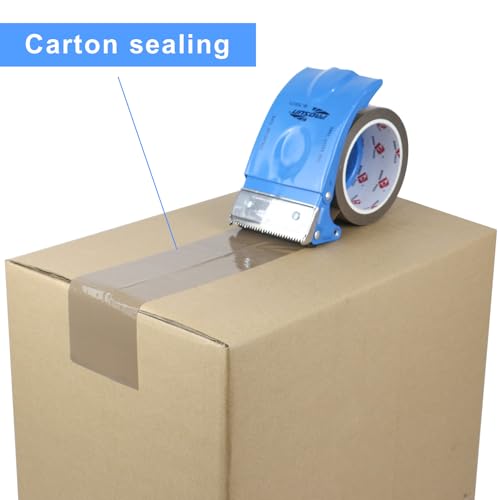 3 Inch Wide Packing Tape with Dispenser,2.4 Mil x 55 Yards Heavy Duty Packaging Tape Refill for Shipping,Industrial Grade,Urtal Strong Boxing Tape for Moving,Mailing and Storages (Brown) by BOMEI PACK - Used condition - Image 5