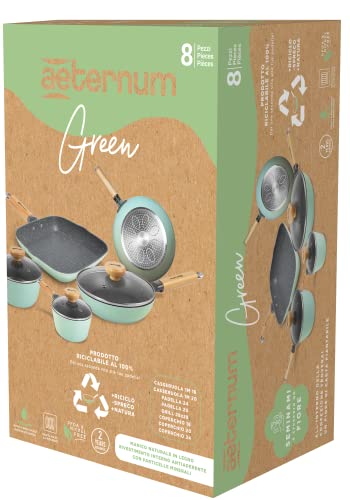 Set 3 Padelle 2 Casseruole E 3 Coperchi Per Piano Ad Induzione - 2