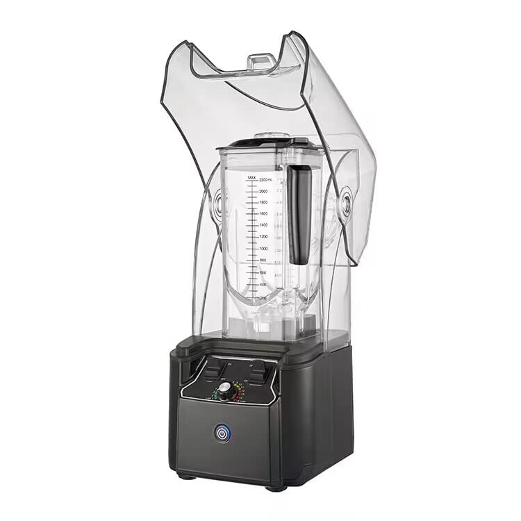 SHIDIAN Professional Commercial Blender With Shield Quiet Sound Enclosure 2200W Industries Strong and Quiet Professional-Grade Power, Self-Cleaning, Black