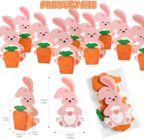 20 Stück Geschenkbox Ostern,Ostern Geschenkboxen,Geschenkboxen im Osterhasen Design,Kleine Geschenkboxen,Geschenkschachtel für Osterdeko,Süßwaren,Gastgeschenke,Ostertüten