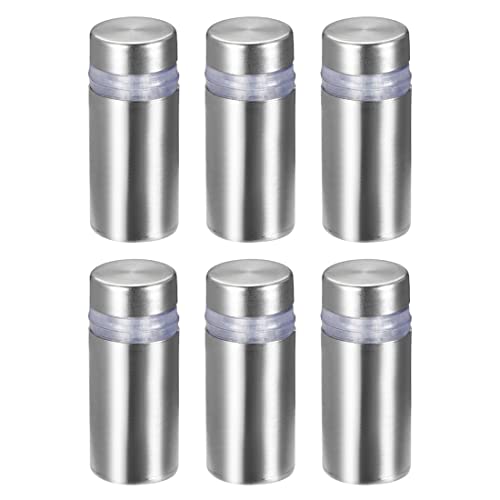 uxcell 1/2 Dia x 1-1/8"(12x28mm) Standoff Screws Wall Mount Sign Holders Acrylic Glass Nails 6pcs