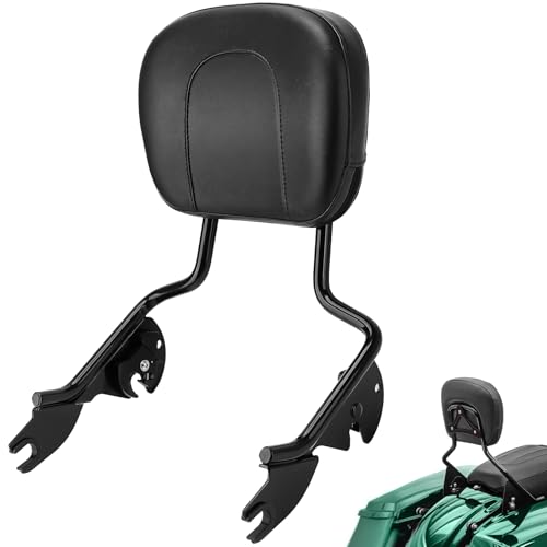 Passenger Backrest Sissy Bar,Detachable Sissy Bar Backrest Compatible with Harley Davidson Street Glide Road King Electra Glide Road Glide 2009-2026