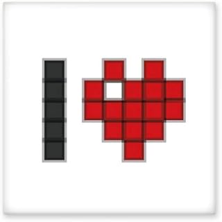 I Love Valentine's Pixel Art Deco Gift Fashion Ceramic Tile Glossy Decal Glazed Brick Adorn Stone
