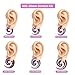Stuppendux 12PCS 00G-13/16 10mm-20mm Acrylic Big Gauges Kit Spirals Horseshoes Tapers Ear Stretching Tunnels Plugs Tapers Expander