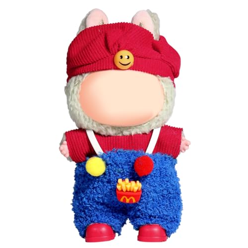 AICase Für Labubu-Kleidung/für Labubu-Outfits, Kleidungsset für 17 cm große Lububu-Puppe, 3-teiliges Set mit Hutkleidung für LA BUBU, Jungen und Mädchen, stilvolle entzückende Puppenkleidungszubehör