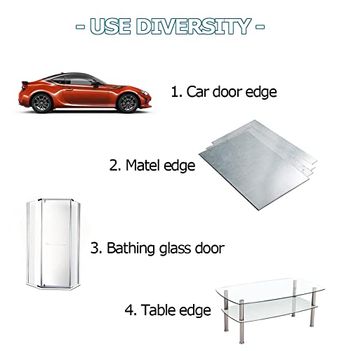 Tintvent Clear Rubber Edge Trim, U Channel Rubber Seal Strip With Self-Adhesive Tape, Metal Edge Protector Fit For 0.15", 20Ft (236 In) #TOP4