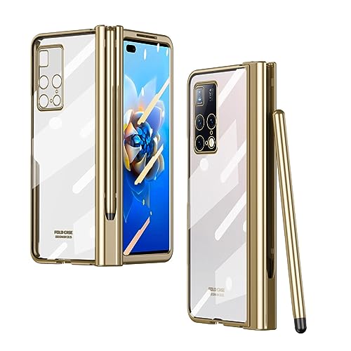 Coque Huawei Mate X2 antichoc avec protège-écran béquille et porte-stylo or