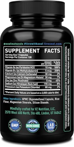Keto Electrolyte Supplement (120 Capsules) Maximum Keto Electrolytes Supplements Pills w Pink Himalayan Salt, B Vitamins, Magnesium and Potassium Supplement - Salt Pills & Electrolyte Tablets - Thumbnail 3