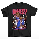 Tyrese Maxey Cartoon Style Basketball T-Shirt (US, Alpha, Small, Regular, Regular, Natural)