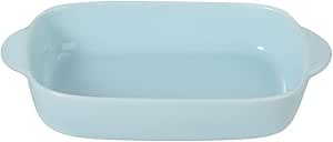 Blue Small Ceramics Rectangular Baking Dishes with Handle for Oven Ceramic Baking Pan Lasagna Casserole Pan Individual Bakeware 9.1x4.9 inch