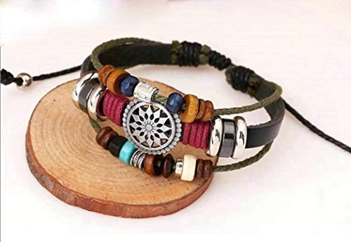 OYEFLY Vintage Bohemia Beaded Bracelet, Multilayer Hand Woven Wristbands, Hemp Cords Wrap Bracelet Jewelry for Men and Women (Black) - Image 5