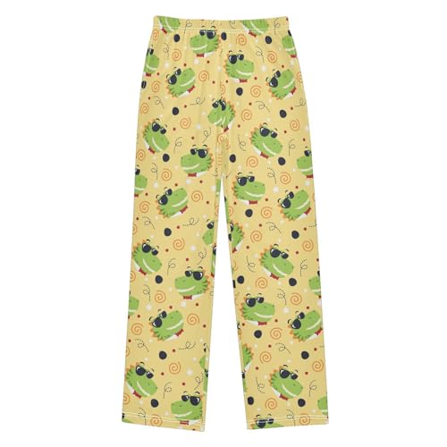 ZZXXB Dinosaur with Glasses Boys Long Pants Soft Trousers