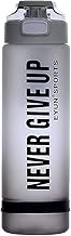 زجاجة مياه رياضية سعة 1000 مل، خالية من البيسفينول ا ومانعة للتسرب، زجاجة تحفيزية للسفر واللياقة البدنية والرياضات الخارجية والمنزل والمدرسة واليوجا والمكتب من فريش - متعددة الألوان