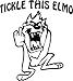 Tickle This Elmo Taz Fcuk You Finger Funny Car Truck Window Decor Decal Sticker - Die cut vinyl decal for windows, cars, trucks, tool boxes, laptops, MacBook - virtually any hard, smooth surface