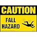 Caution: Fall Hazard OSHA Sign - 10