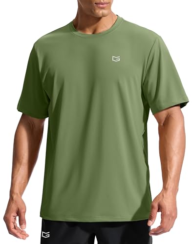 Image of G Gradual Men's Sun Protection Swim Shirt UPF 50+ Rash Guard Short Sleeve Quick Dry Water Hiking Workout Shirts for Men