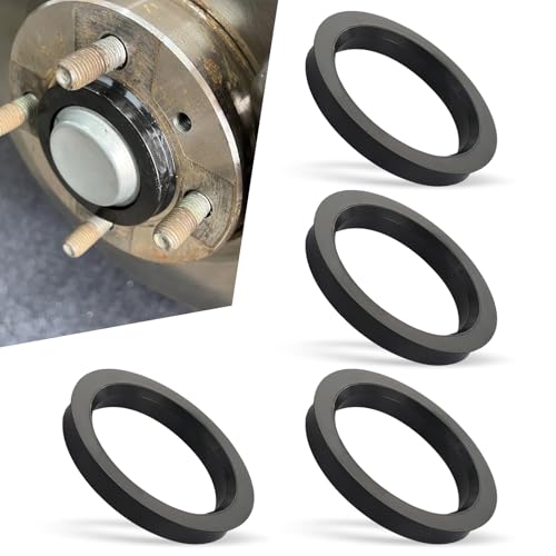 MLY 4 PCS Hub Centric Rings, Vibration-Reducing Vehicle Wheel Spacers, 73.1mm to 60.1mm Plastic Hub Rings for Secure Rim-to-Hub Alignment, Compatible with 73.1mm Wheel to 60.1mm Hub (Black) by MLY - Used condition - US$6.09