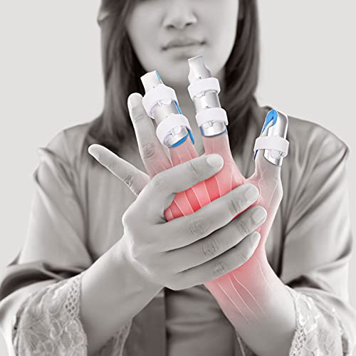 Healifty 21 Pcs Adulto M Pain Soft Knuckle Covers Alumínio Azul Banda Ajustável Adultos Suporte Queb