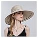 XADITON Bob Femmes Summer Sun Protection Panama Chapeau Sombreros de Top Hat Reflective Filigree Suncreen Bucket Bucket Holiday Style Hat (Color : Khaki, Size : One Size)
