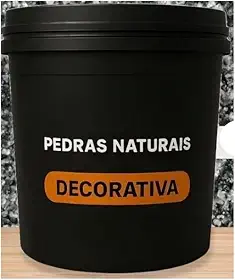 Revestimento Pedra Natural 5kg Efeito Decorativo Para Paredes Calçadas Escadas Áreas Externas(PRETO)