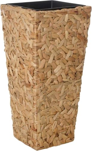 VIVANNO Pflanzkübel Blumenkübel Pflanzgefäß Wasserhyazinthe Natur Wild - 80 x 38x 38 cm