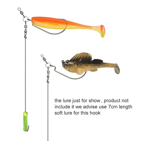 KTGCOZS Pack of 5 Fishing Rig Drop Shot Rigs #4/0 Hook ungsten Weight Walleye - Thumbnail 6