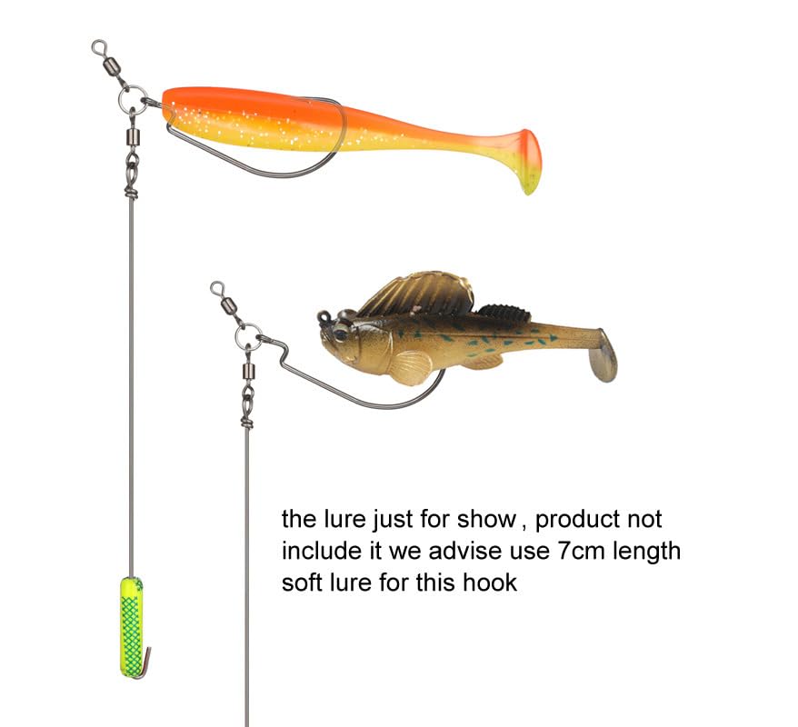 KTGCOZS Pack of 5 Fishing Rig Drop Shot Rigs #4/0 Hook ungsten Weight Walleye : Sports & Outdoors