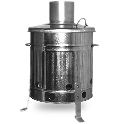 Fireside Premium Quality Galvanized Steel Small 15l Garden Incinerator