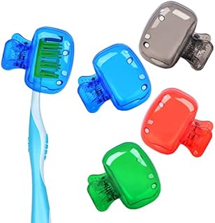 Fowecelt Toothbrush Covers Head Cap - 4Pcs Toothbrush Cover for Traveling, Electric Toothbrush Head Cover for Bathroom, Toothbrush Cap for Family, Toothbrush Clip Cover for Camping Hiking