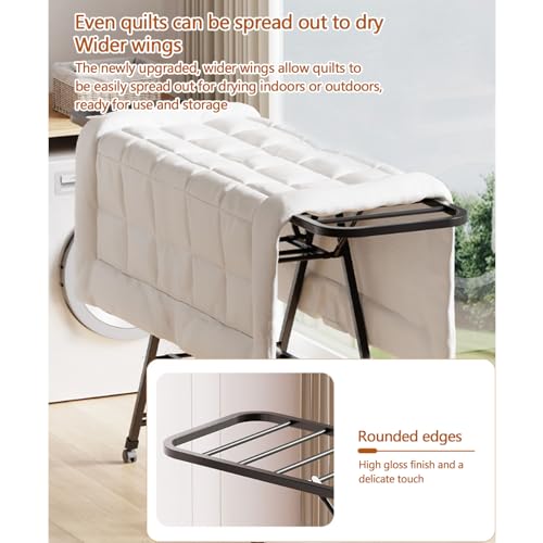 Étendoir à linge pliable vertical support multifonctionnel - 6