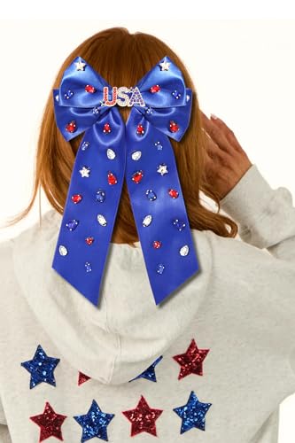 Pinzas para cabello con diseño bandera americana 4 de julio miniatura 3