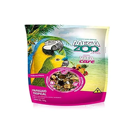 RAÇÃO MEGAZOO MIX PAPAGAIO TROPICAL 700G