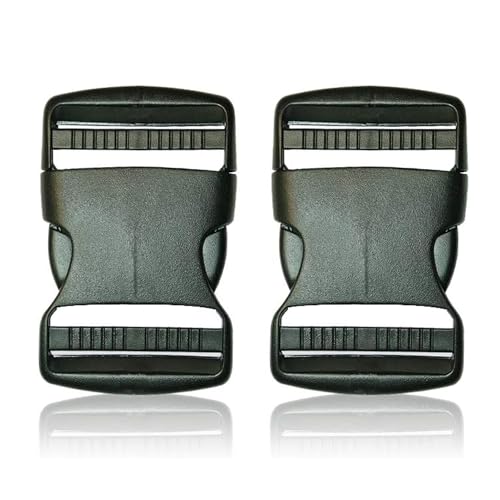BOB-KRAFT - 2 x 40mm Steckschnalle Steckverschluss Kunststoff Klickverschluss Klippverschluss Steckschnalle für Beckengurt Ersatzschnalle für Rucksack 2 Stück MADE IN EU